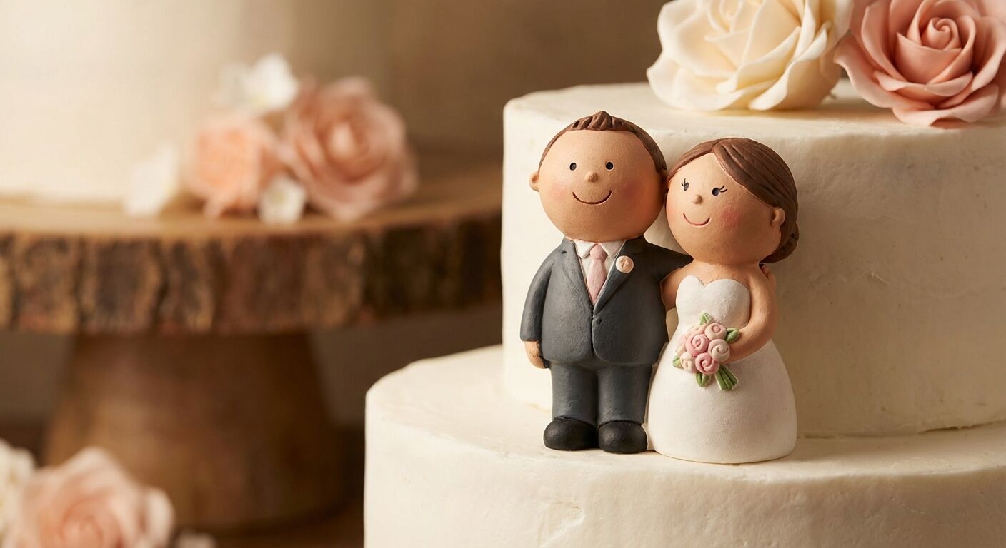 Découvrez notre figurine personnalisée pour gâteau de mariage, un cake topper unique qui rendra votre célébration encore plus spéciale et mémorable.